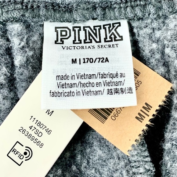 NWT Medium PINK Victoria’s Secret High Waist Campus Joggers Jogger Sweatpants VS - Picture 8 of 12